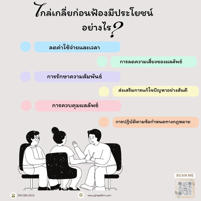 ไกล่เกลี่ยก่อนฟ้องมีประโยชน์อย่างไร